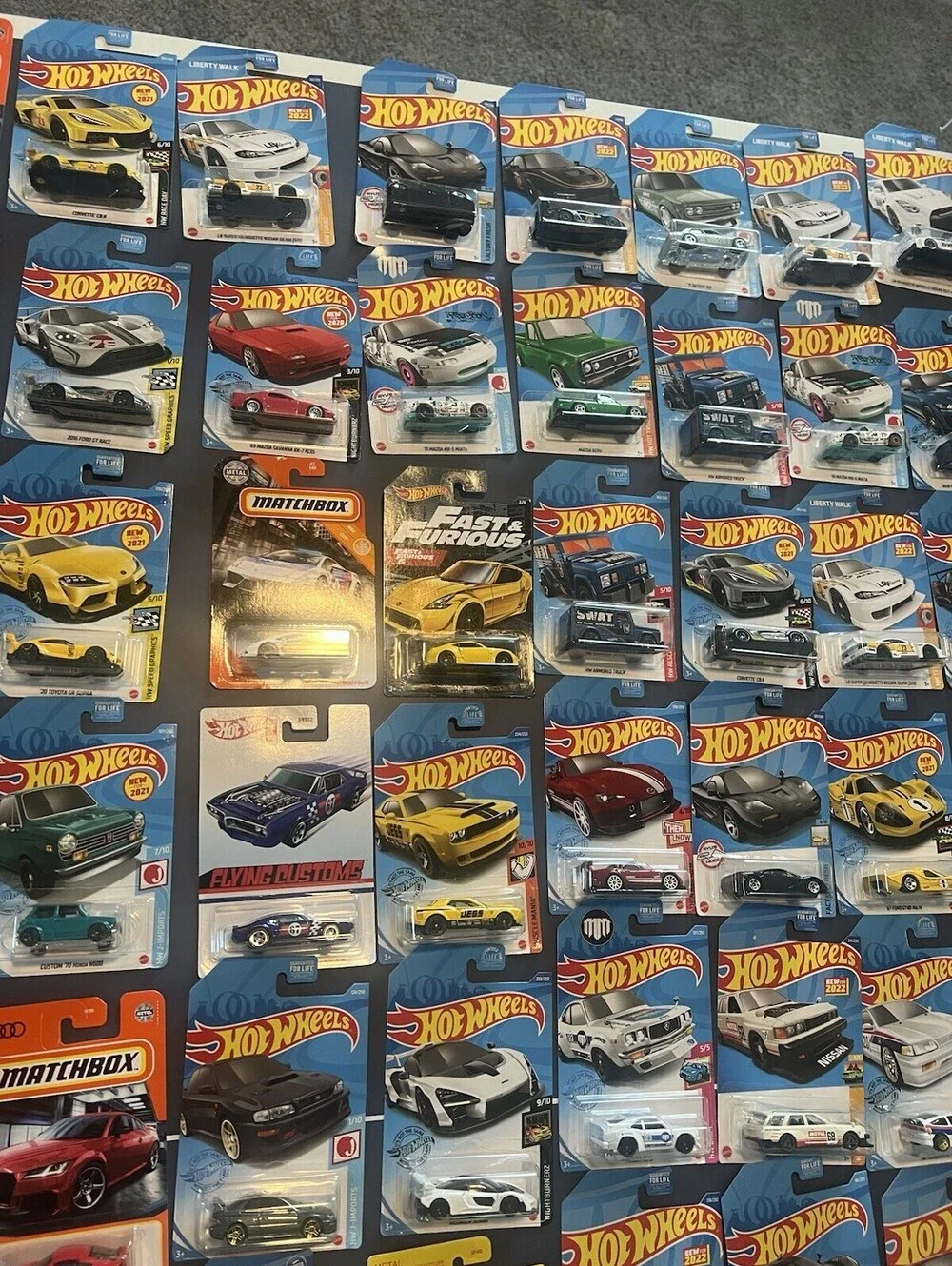 Hot Wheels 1:64 Car Lot Of 113 2020-2023 Unopened Carded Mainline Supercar JDM